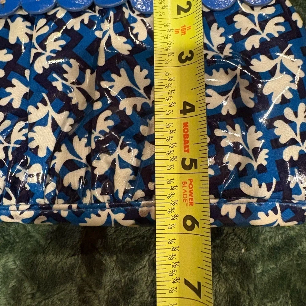 Vera Bradley Twice as Nice Cosmetic Clutch Blue Lagoon FRILL